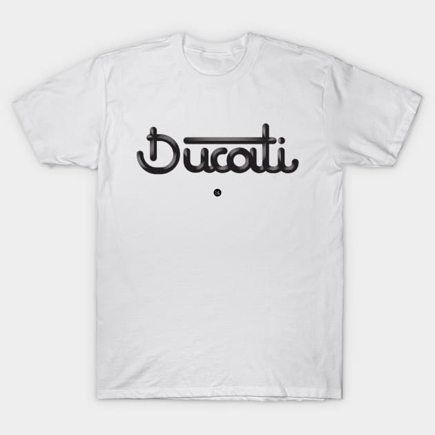 Lettering Ducati in bold T-Shirt by LNA